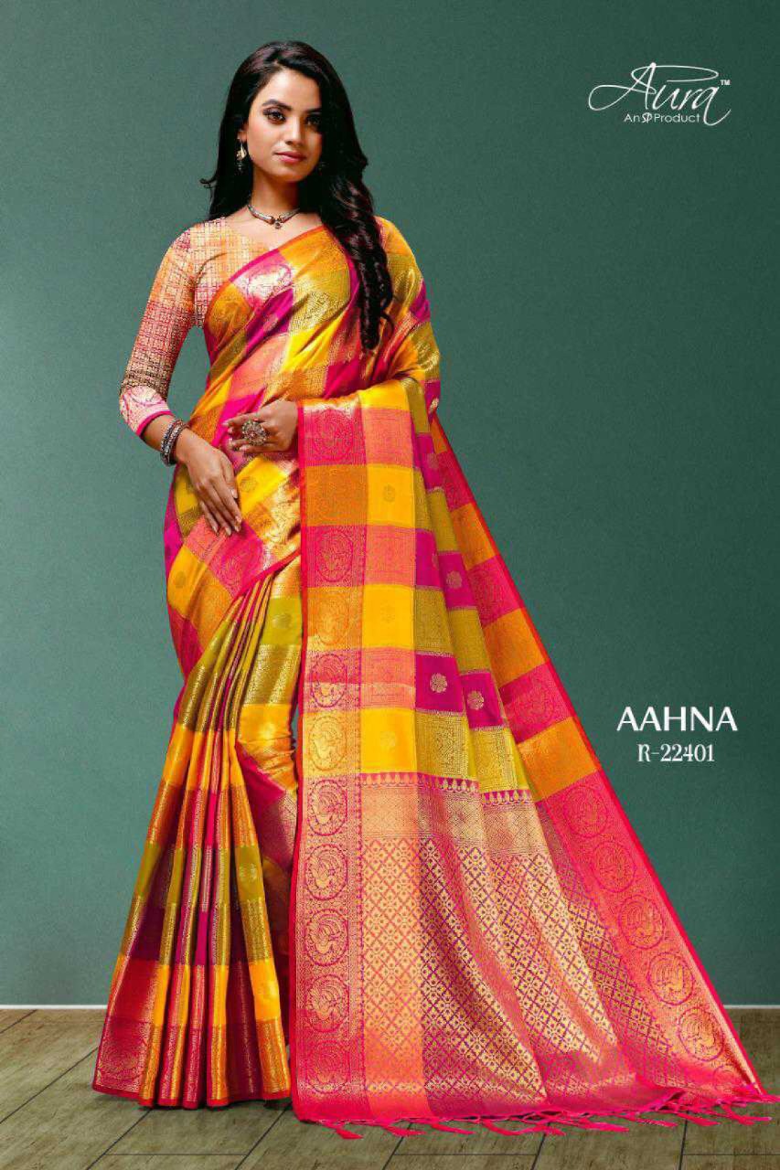 Aura Aahana Soft Silk Traditional Sarees Collection At Whole...