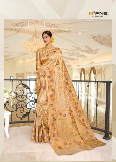 B Fine Subah R Banaras Soft Silk Heavy Wedding Wear Sarees C...