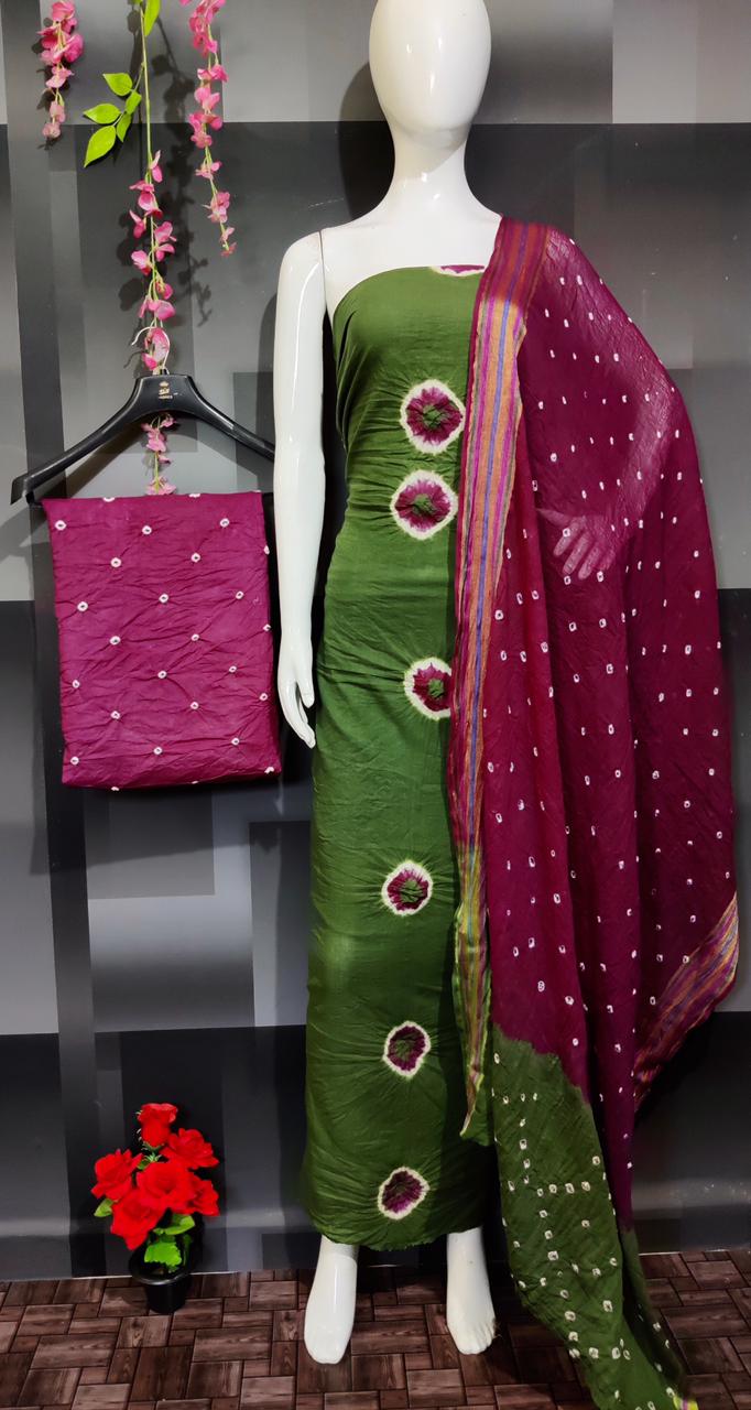 Bandhani Suits Vol 6 Satin Cotton With Hand Bandhej Dress Ma...