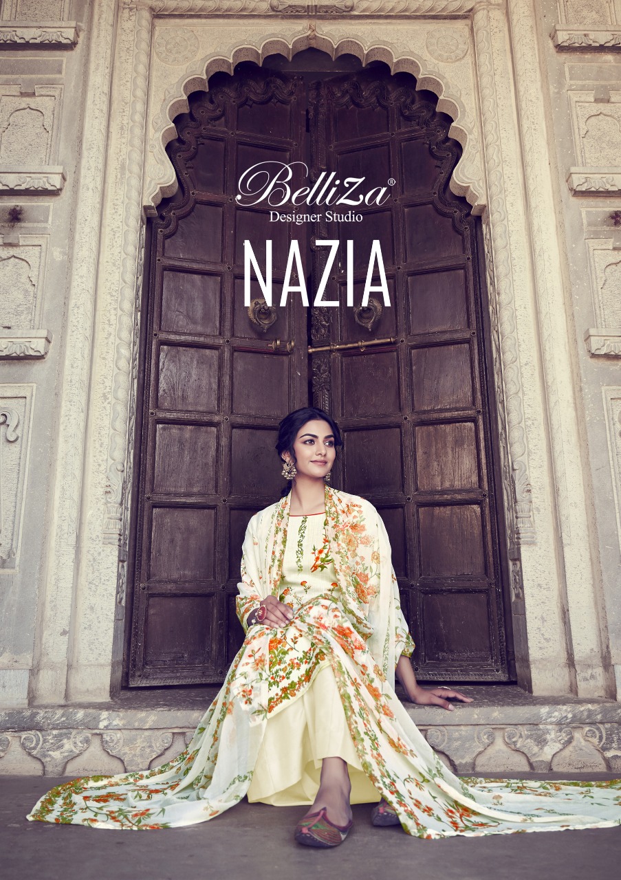 Belliza Designer Studio Nazia Pure Cotton Digital Print Dres...