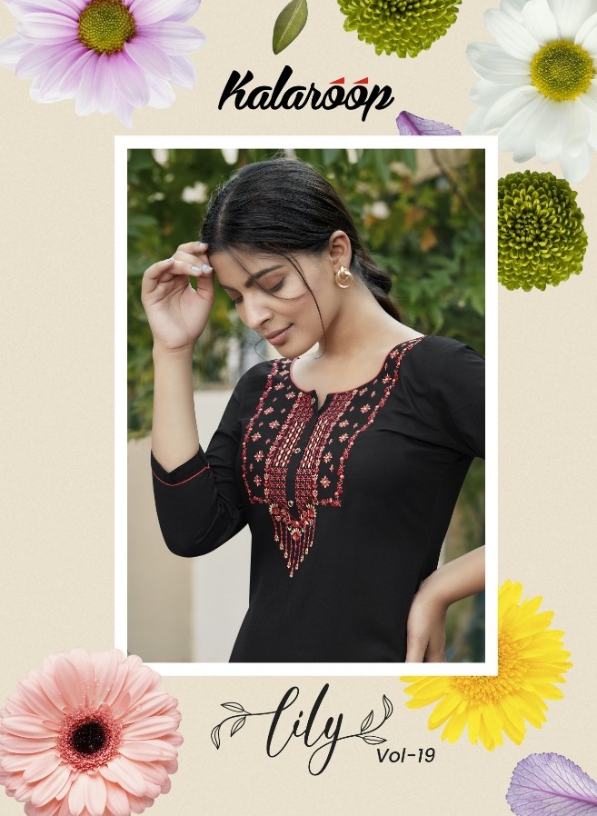 Kessi Fabrics Kajree Kalaroop Lily Vol 19 Heavy Rayon With E...