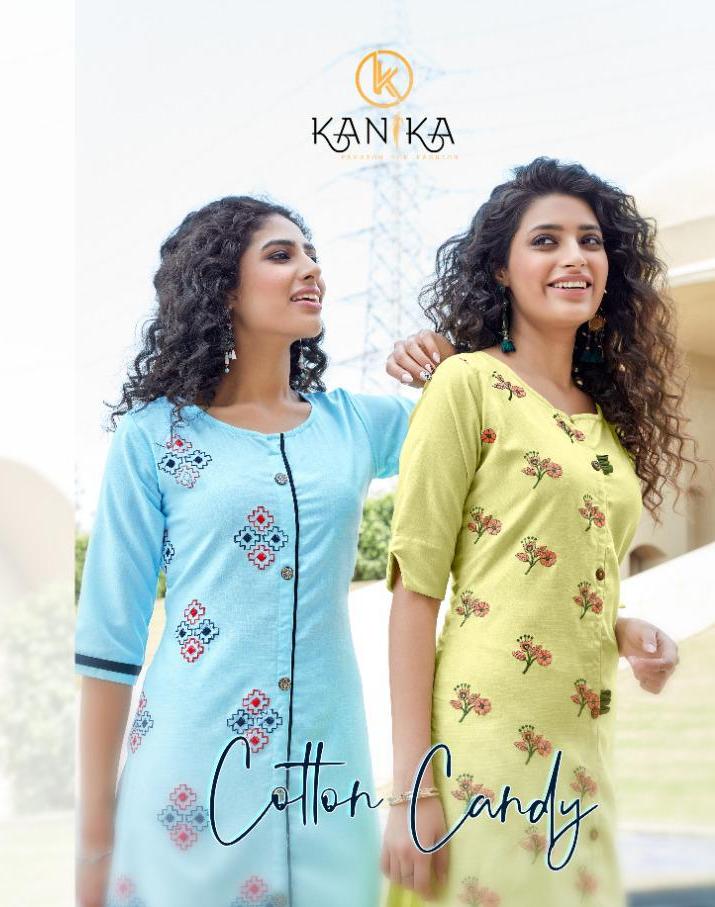 Kanika Fashion Cotton Candy Rubby Silk With Fancy Embroidery...