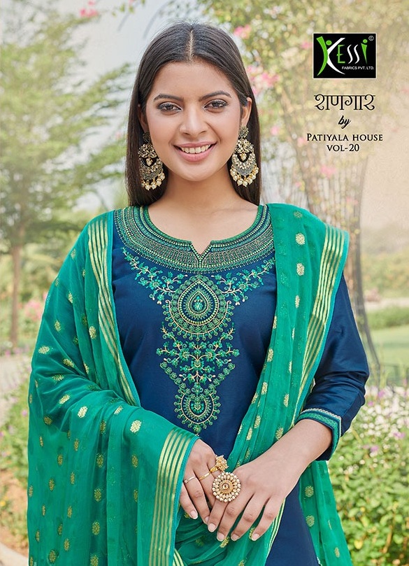 Kessi Fabrics Shangar Patiyala House Vol 20 Jam Silk With Em...