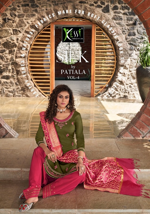Kessi Fabrics Silk Patiayala Vol 4 Jam Silk With Embroidery ...