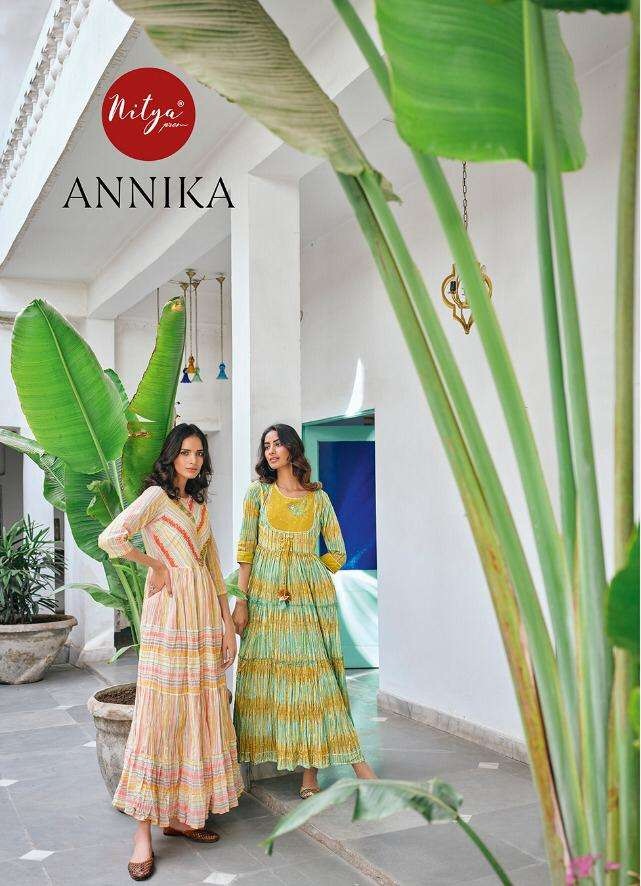 Lt Fabrics Nitya Annika Fancy Long Kurtis Collection At Whol...