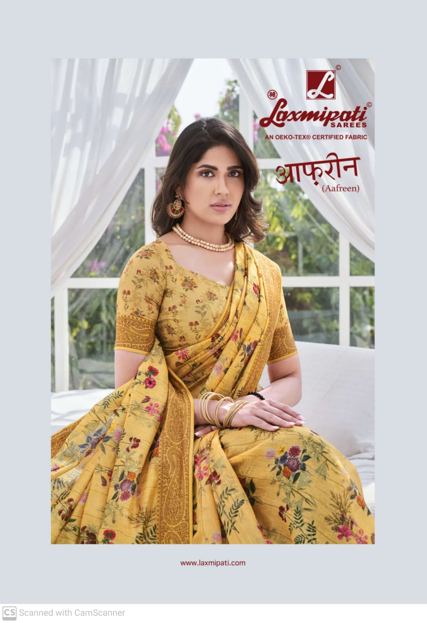 Laxmipati Sarees Aafreen Pure Cotton Silk Digital Print Sare...