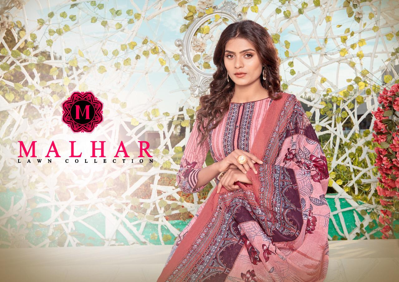 Malhar Pure Lawn Collection Printed Dress Material Collectio...