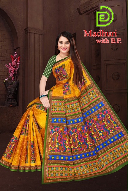 Madhuri Sarees Vol 1 Cotton Printed Regular Wear Sarees Coll...