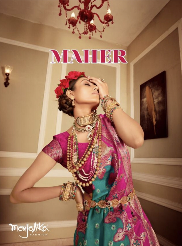 Monjolika Fashion Maher 3701 To 3706 Series Banarasi Silk Tr...