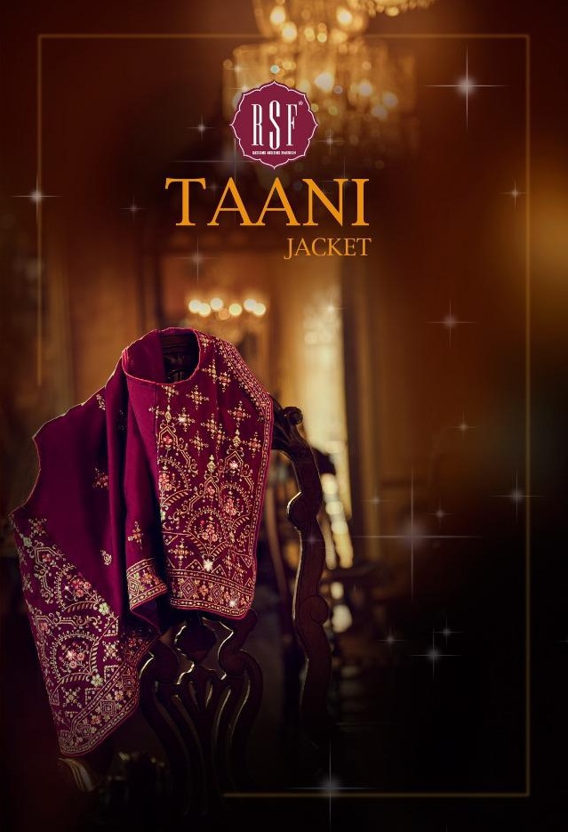 Rsf Taani Jacket Pure Silk Jacquard With Heavy Embroidery Ha...