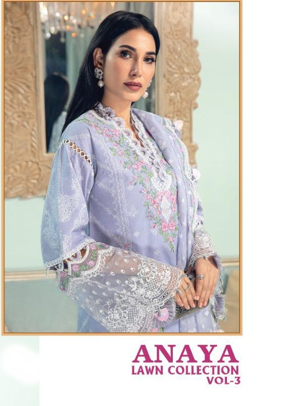 Shree Fabs Anaya Lawn Collection Vol 3 Pure Lawn With Embroi...