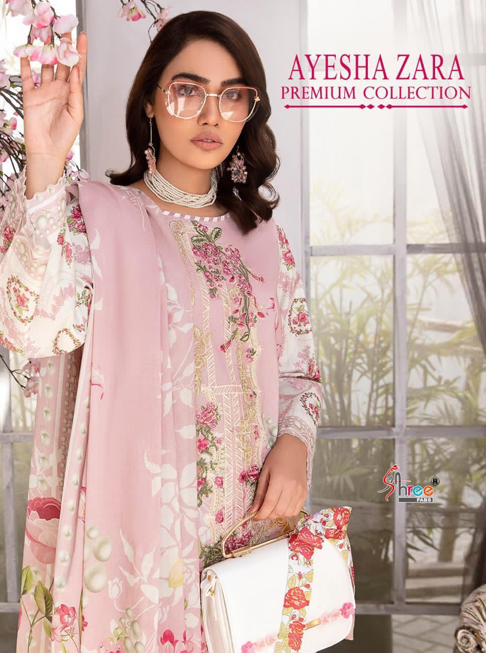 Shree Fab Ayesha Zara Premium Collection Pure Cotton Print W...