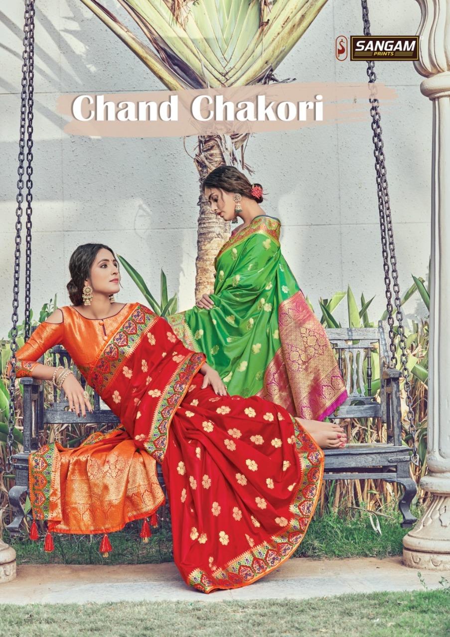 Sangam Prints Chandchakori Pure Silk With Heavy Weaving Work...