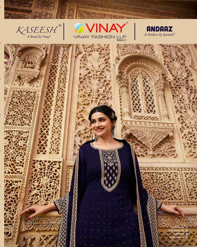 Vinay Fashion Kaseesh Andaaz Georgette With Embroidery Work ...