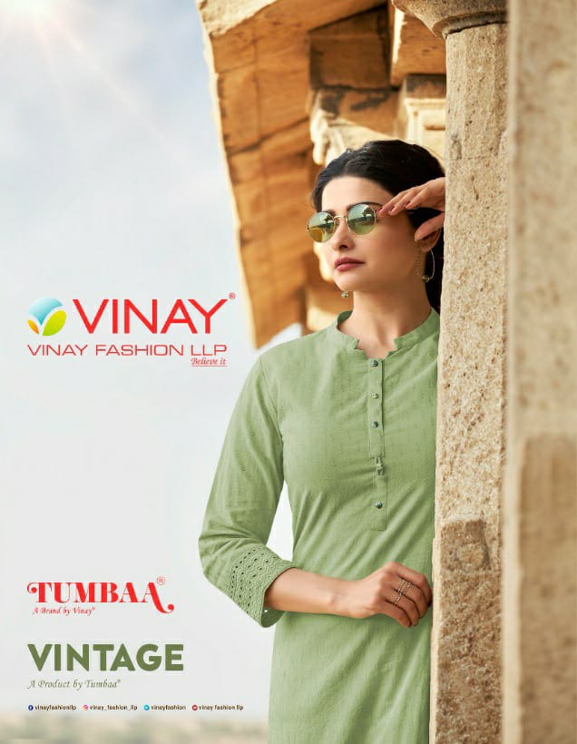 Vinay Fashion Tumbaa Vintage Pure Cotton With Self Weave Kur...