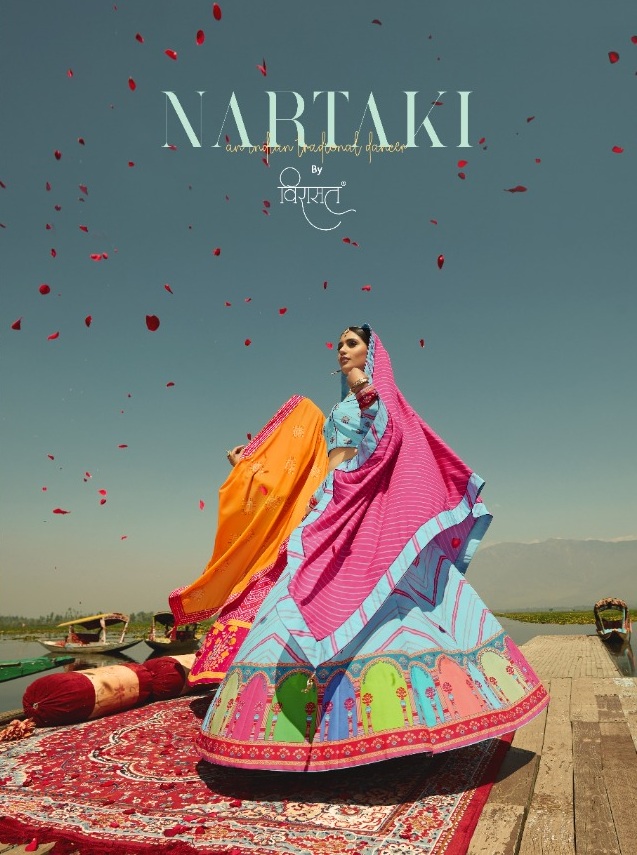 Virasat Nartaki Heavy Silk Print Designer Wedding Wear Lehen...