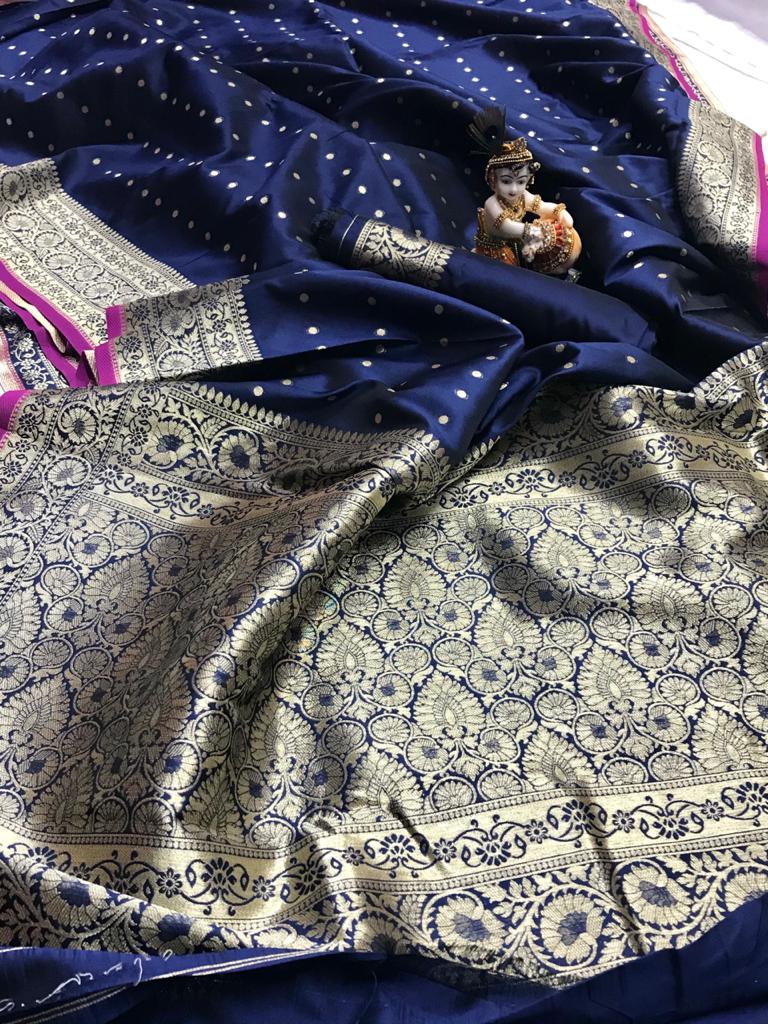 Latest Soft Banarasi Silk Party Wear Saree Collection At Who...