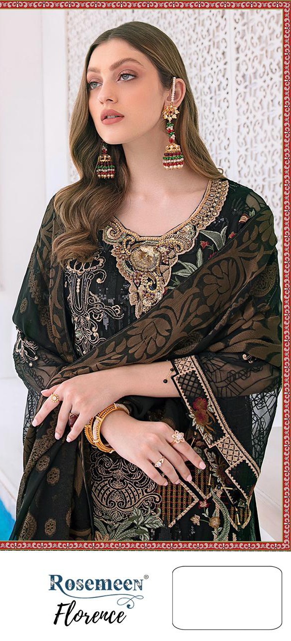 Fepic Rosemeen 90007 Net With Heavy Embroidery Work Pakistan...