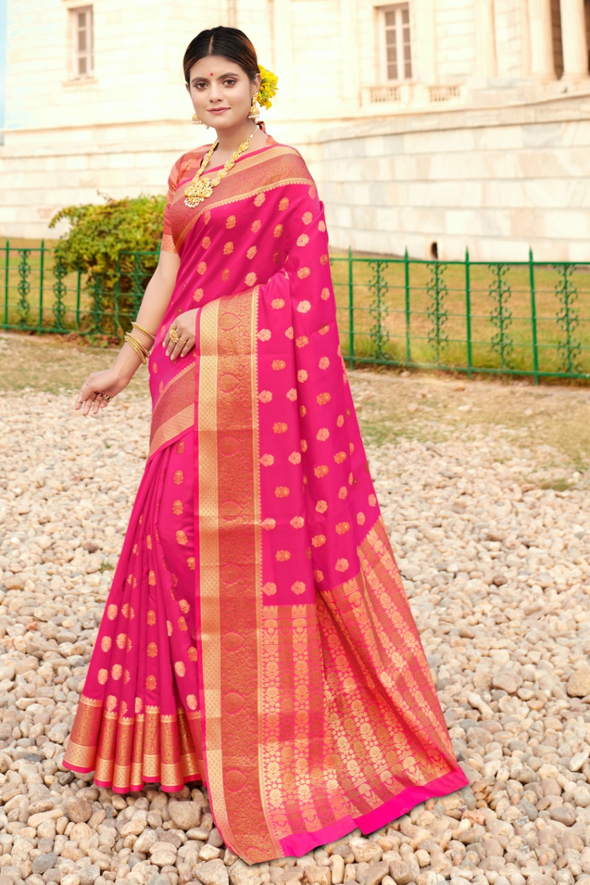 Sangam Prints Sanjana Silk Traditional Party Wear Saree Coll...
