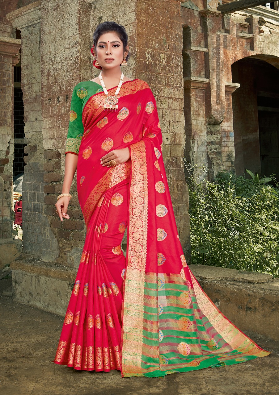 Sangam Prints Kajal Silk Party Wear Sarees Collection At Who...