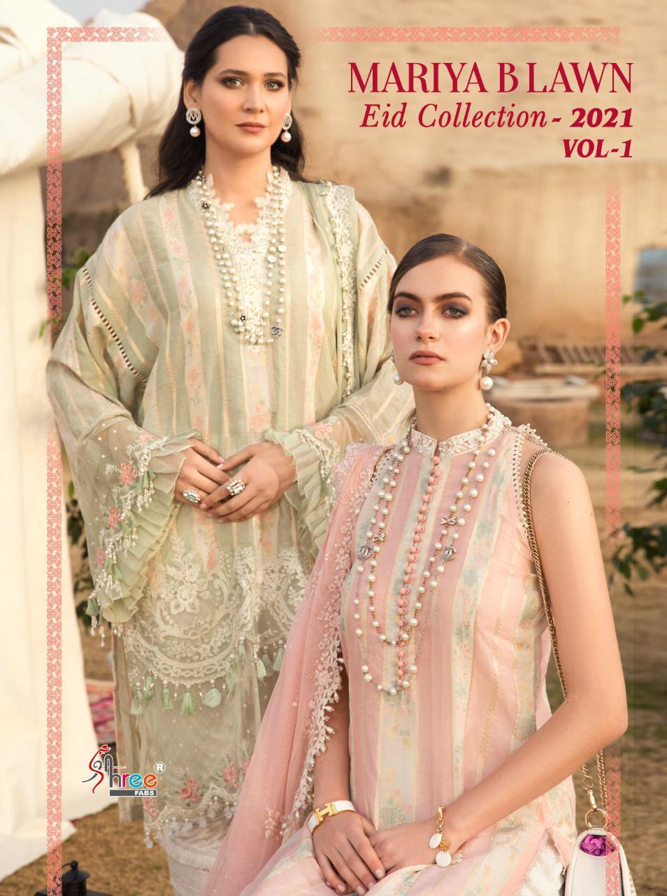 Shree Fab Mariya B Lawn Eid Collection 2021 Vol 1 Pure Lawn ...