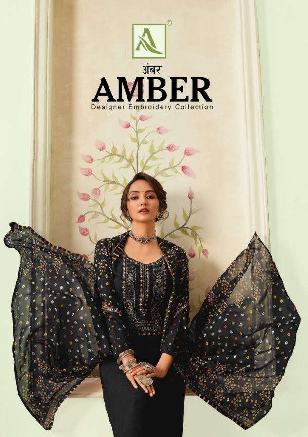 Alok Suits Amber Pure Viscose Rayon Print With Fancy Thread ...