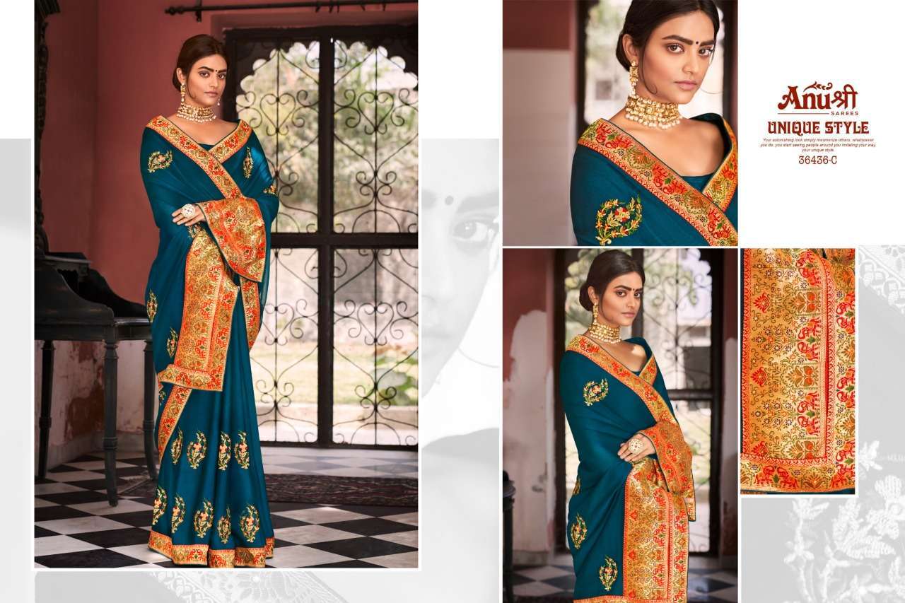 Anushree Jodha Georgette With Embroidery Work Sarees Collect...