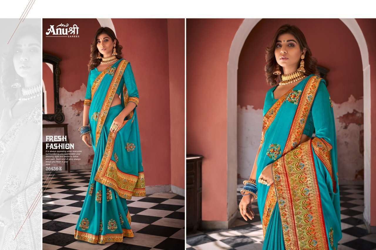 Anushree Jodha Georgette With Embroidery Work Sarees Collect...