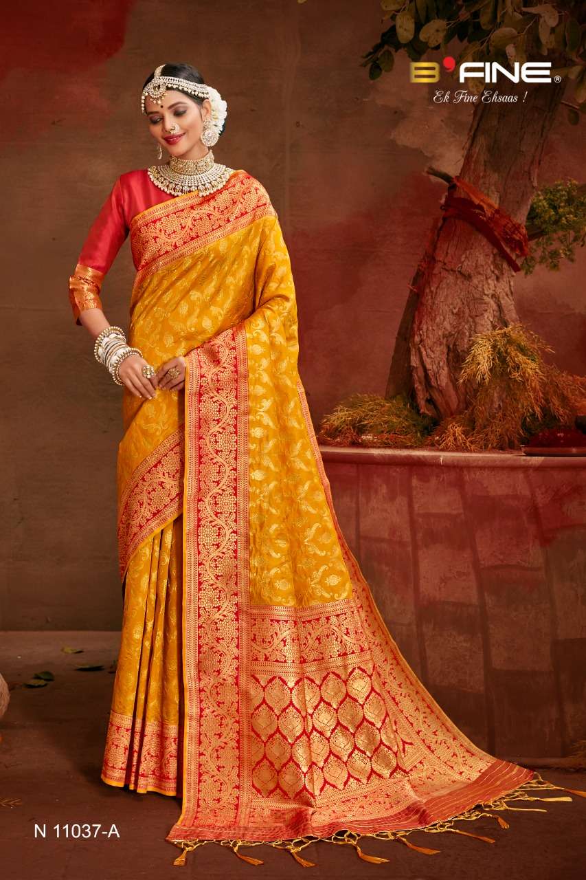 b fine kalakriti soft silk party wear saree collection  01