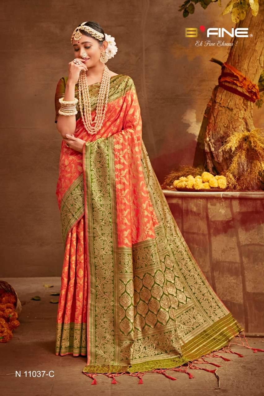 b fine kalakriti soft silk party wear saree collection 03