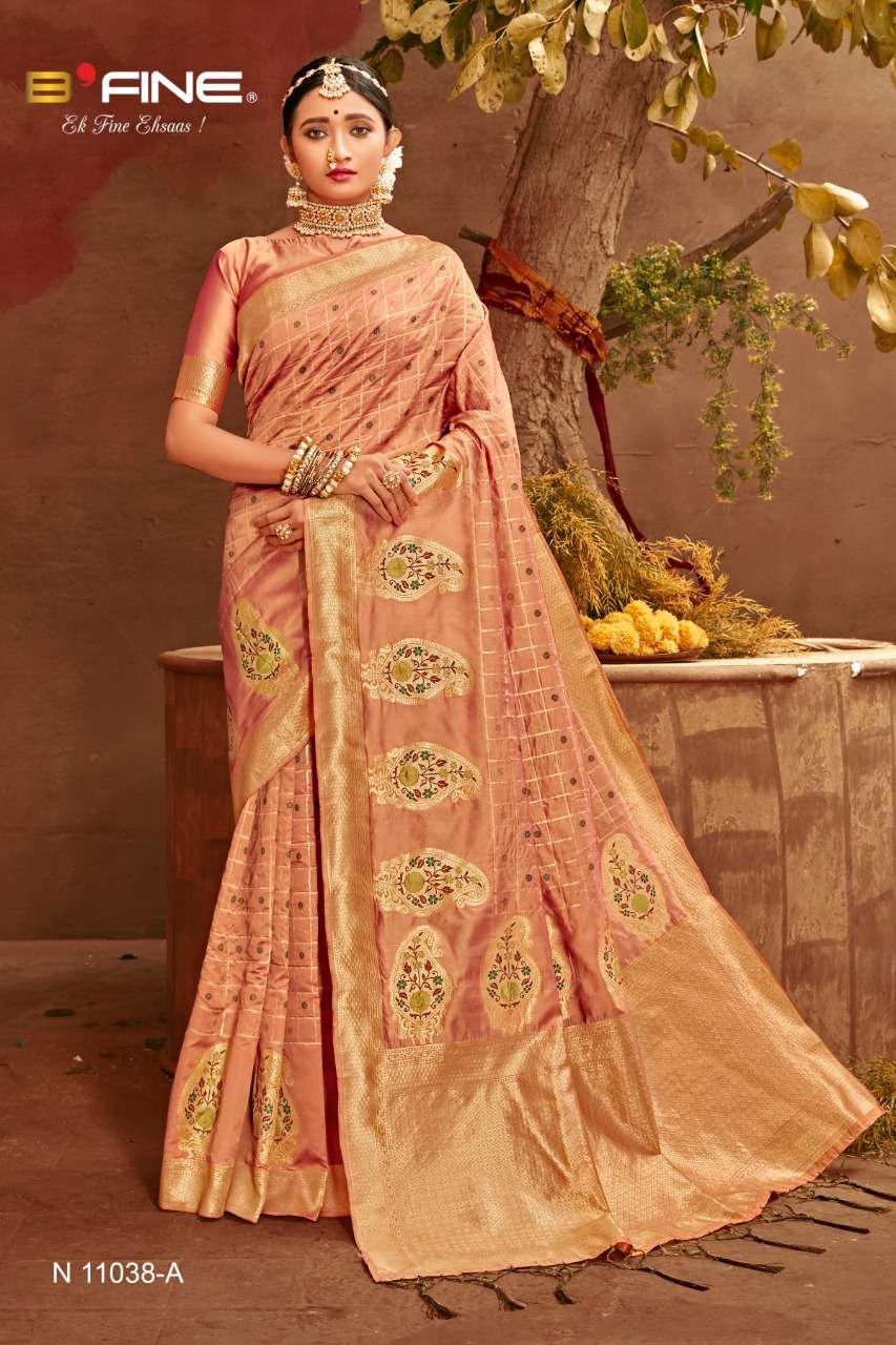 b fine kalakriti soft silk party wear saree collection 05