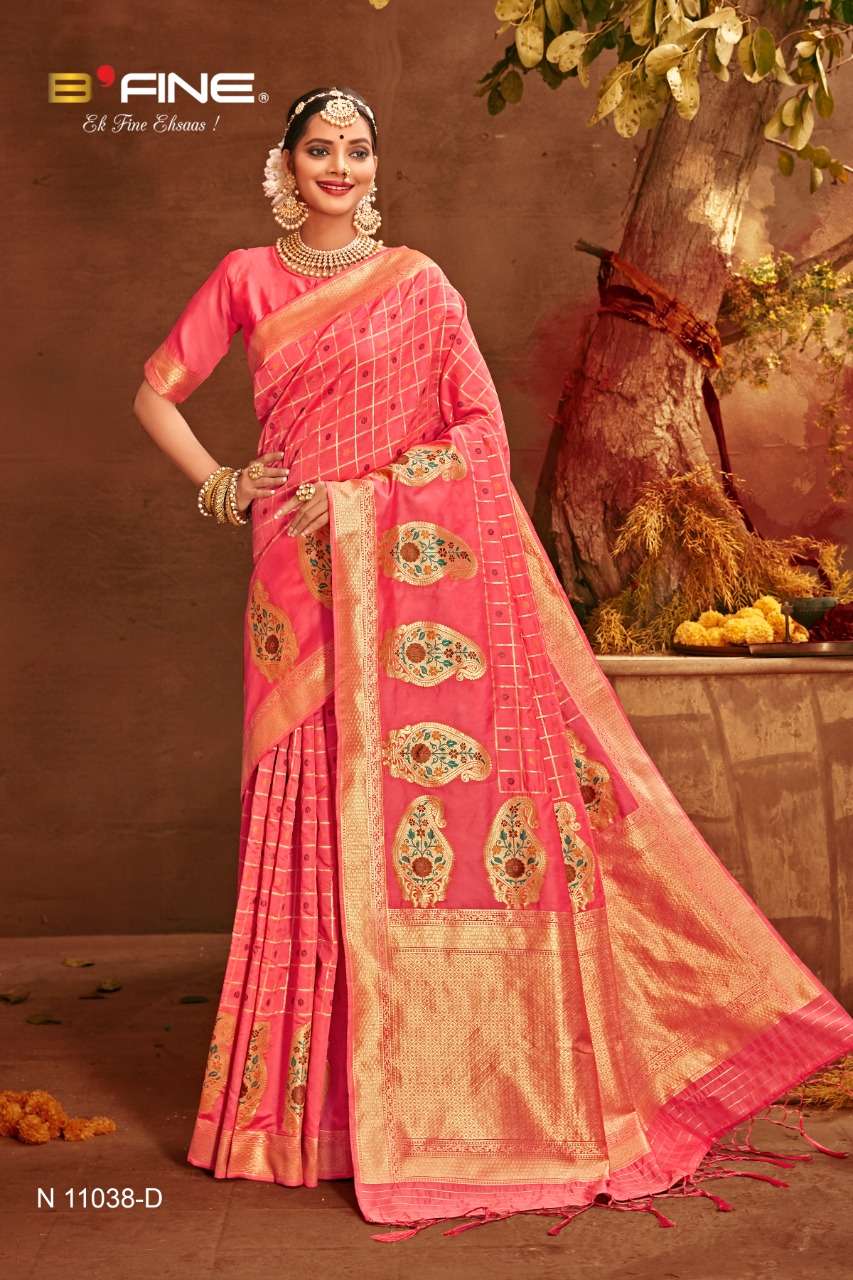 b fine kalakriti soft silk party wear saree collection 06