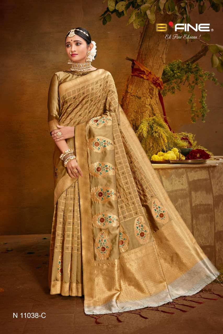 b fine kalakriti soft silk party wear saree collection 07