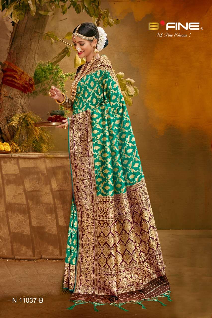 b fine kalakriti soft silk party wear saree collection