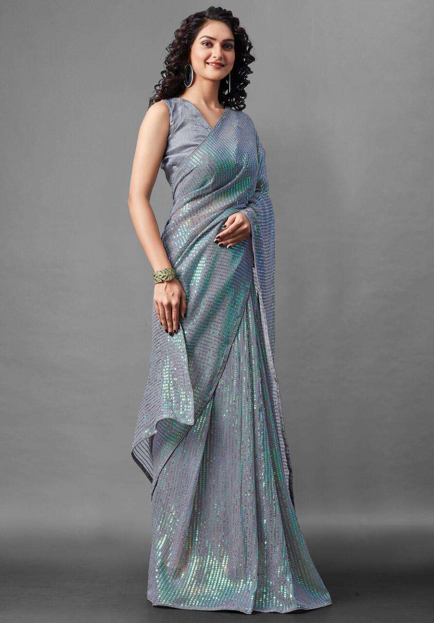 GEOREGETTE PARTY WEAR SAREE  COLLECTION