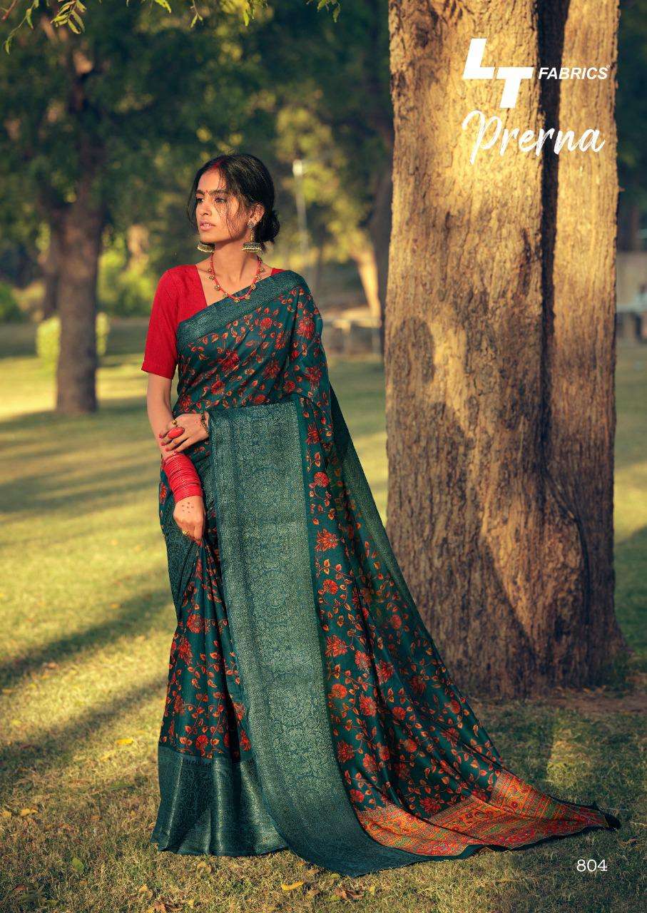 LT Fabrics Prerna Vol 2 Cotton Silk With Weaving border Sare...