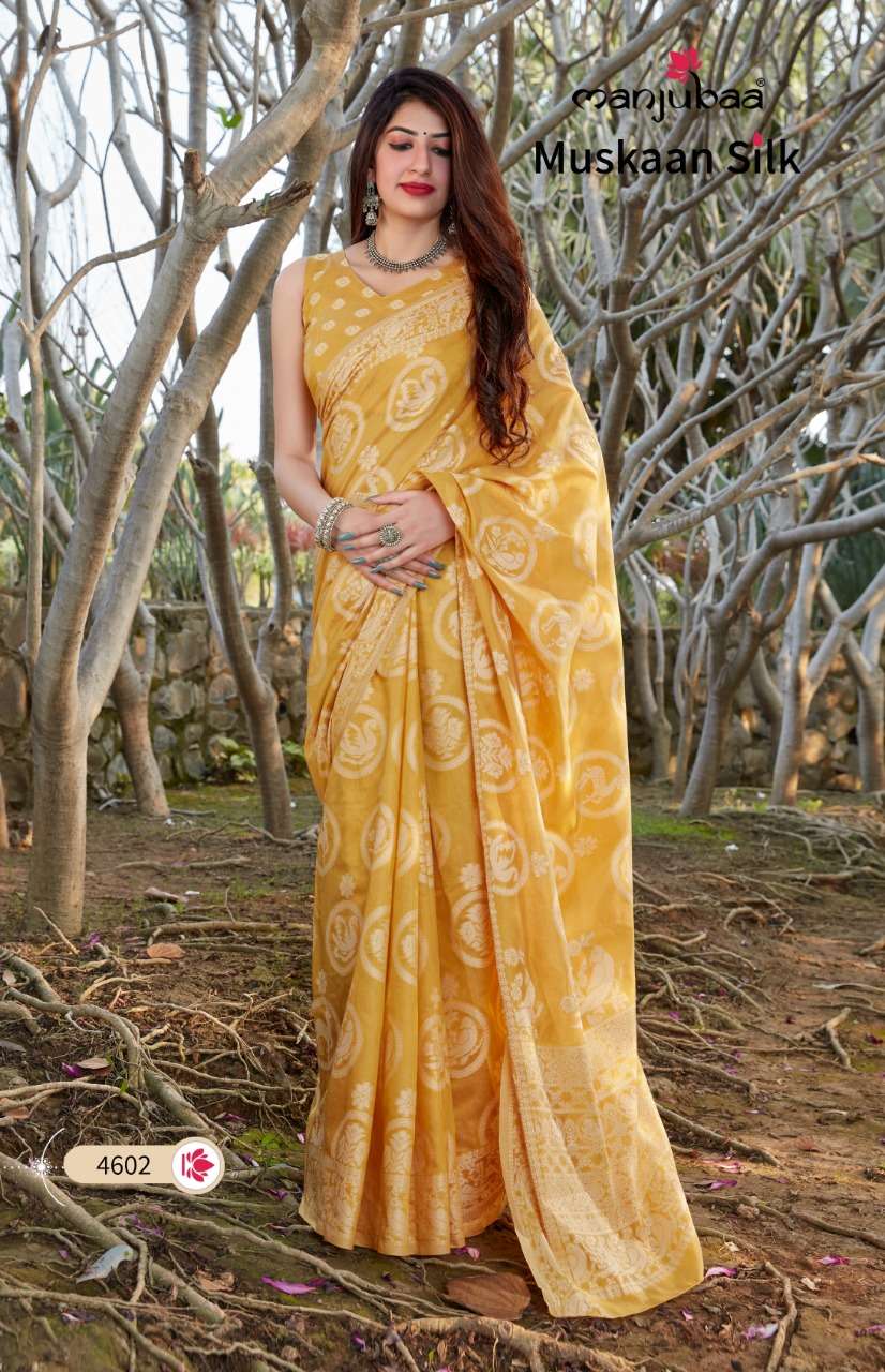 Manjubaa Clothing Muskaan Silk fancy designer saree collecti...