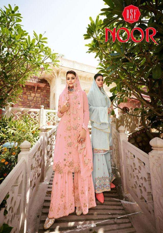 RSF Noor Pure Faux Georgette With Embroidery Work With Hand ...