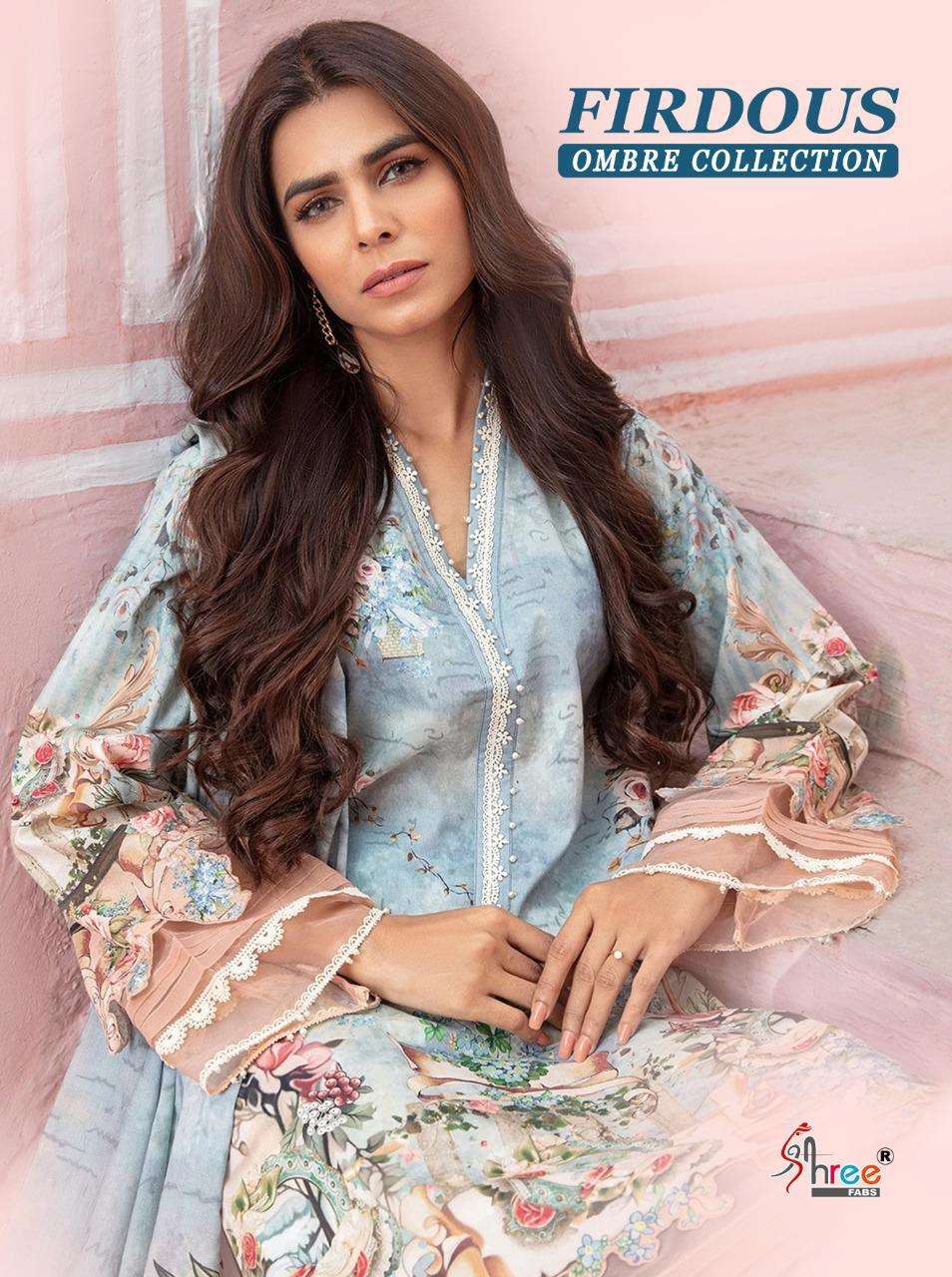 Shree Fab Firdous Ombre Collection Pure Cotton Print With Em...
