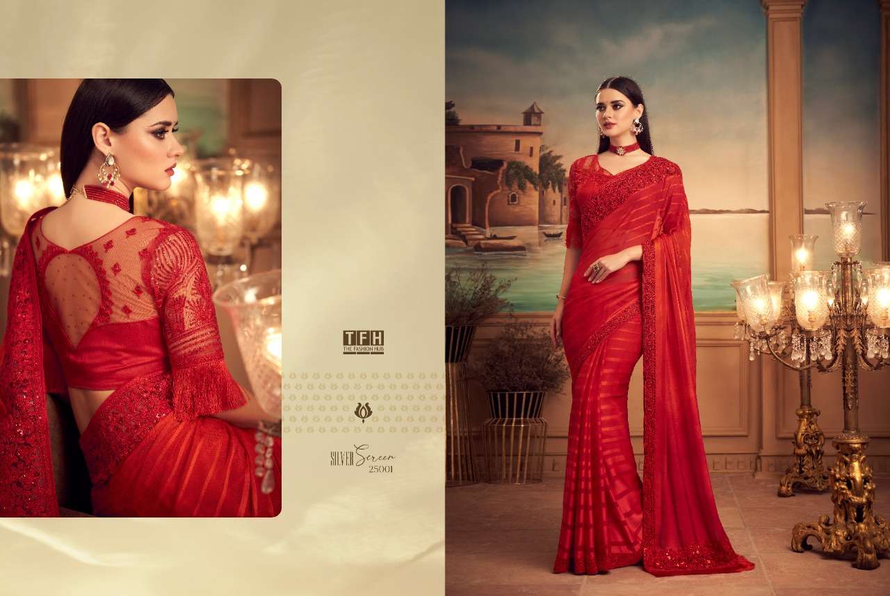 TFH silk with designer party wear saree collection  01