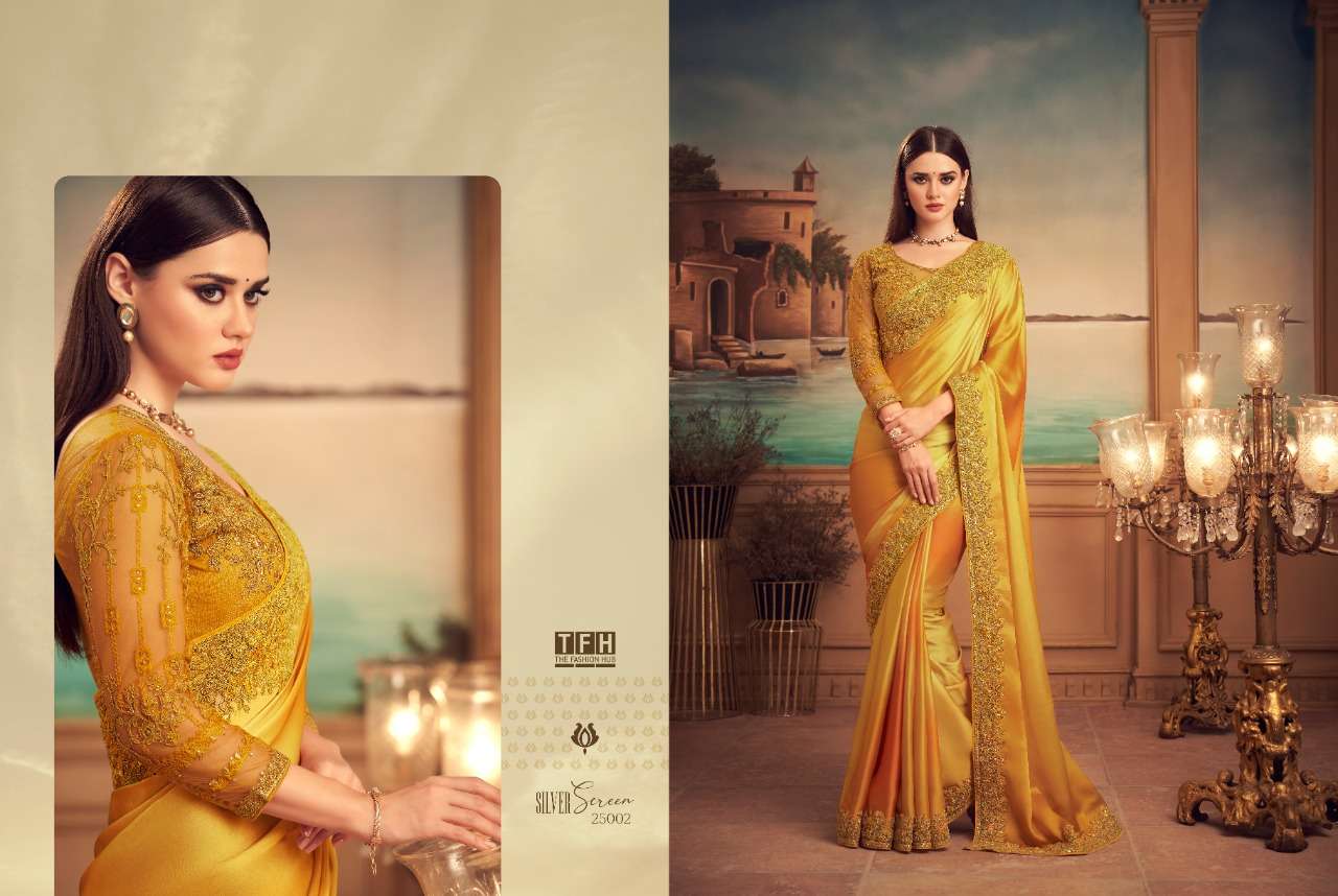 TFH silk with designer party wear saree collection 02