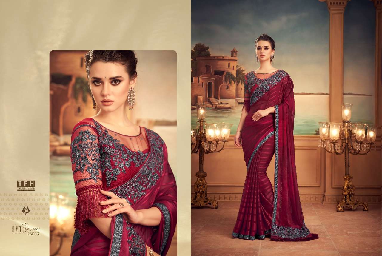 TFH silk with designer party wear saree collection  06