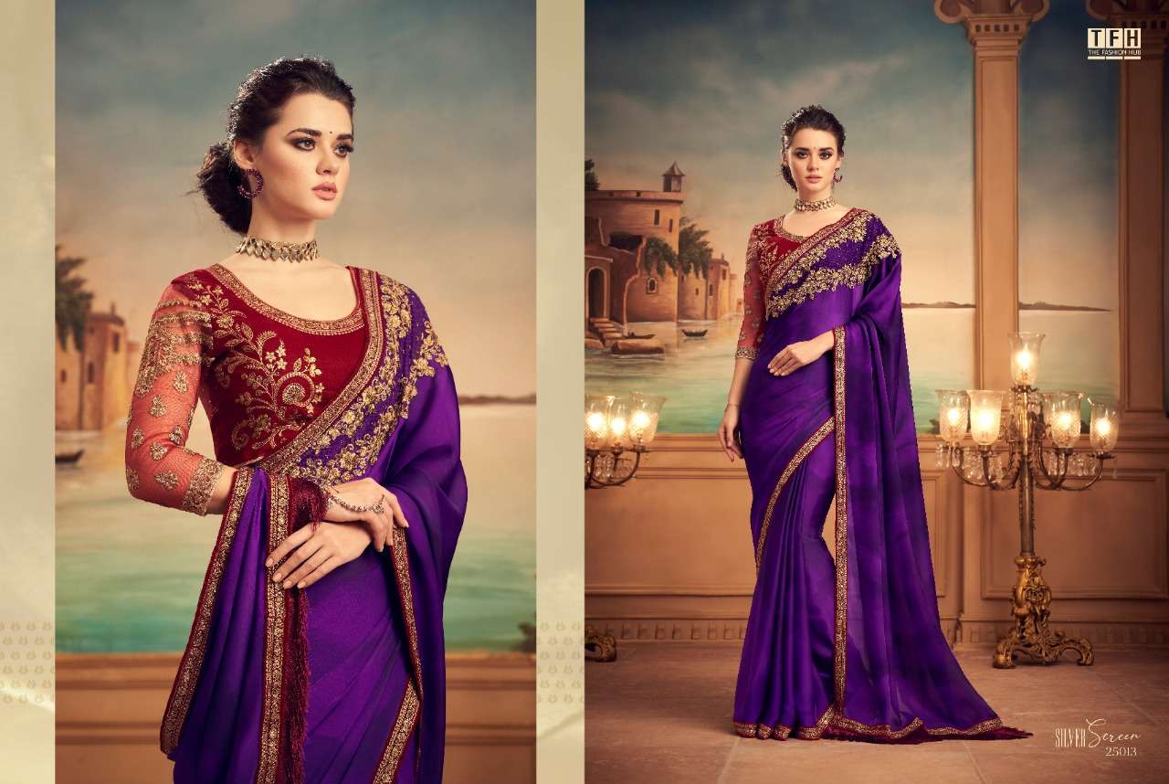 TFH silk with designer party wear saree collection  13