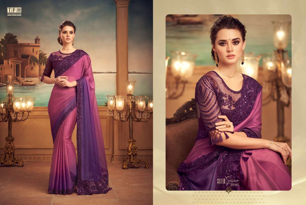 TFH silk with designer party wear saree collection 16