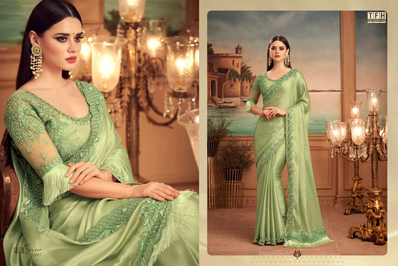 TFH silk with designer party wear saree collection  17