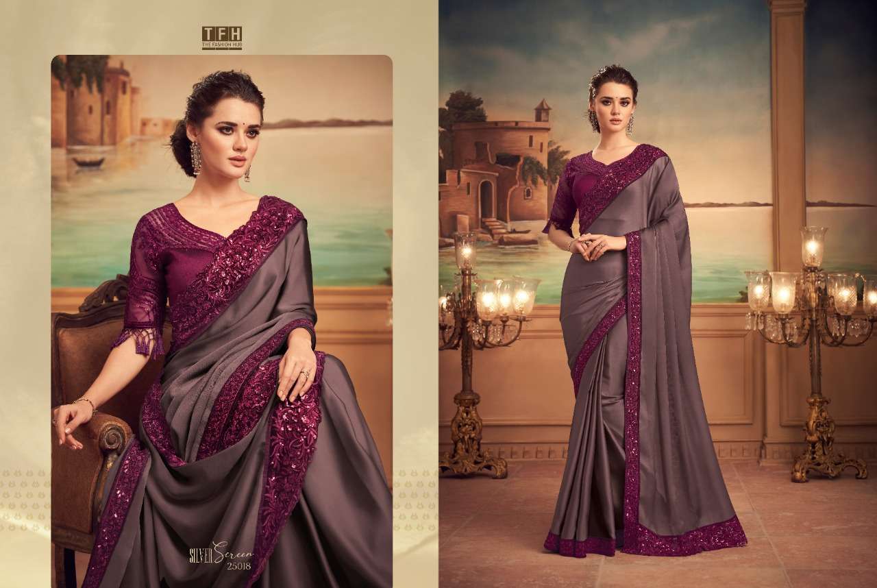 TFH silk with designer party wear saree collection 18
