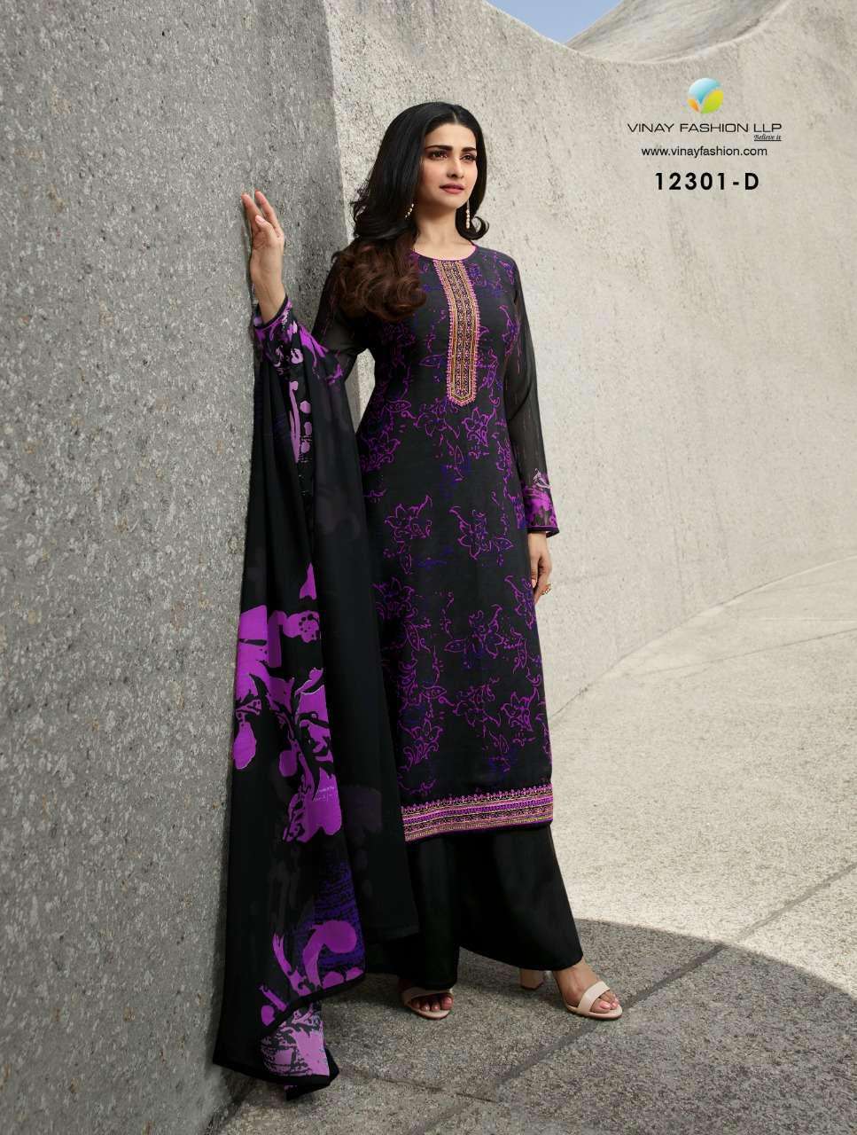 Vinay Fashion Royal Crepe Digital Print Dress Material 12301...