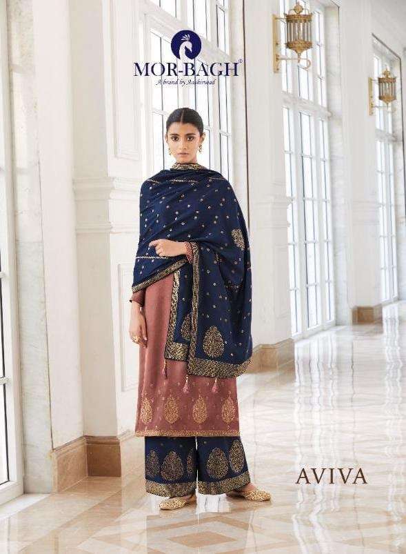 Aashirwad creation mor Bagh Aviva Royal Silk with Embroidery...