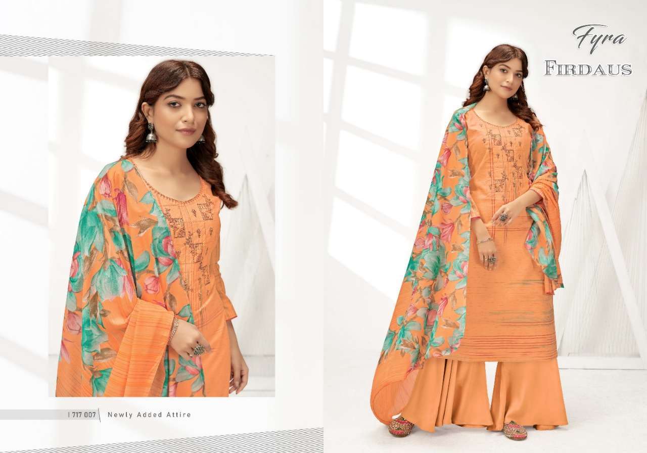 Alok Suits Fyra Firdaus Cotton Digital Print With Fancy Embr...