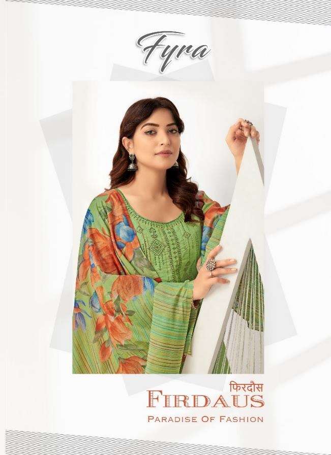 Alok Suits Fyra Firdaus Cotton Digital Print With fancy Embr...